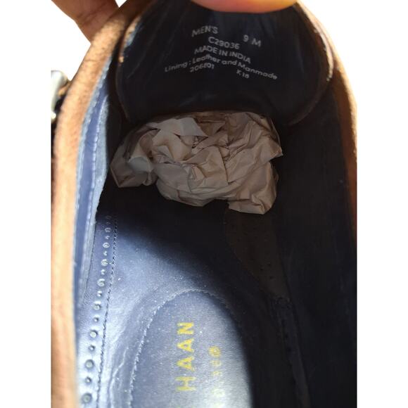 COLE HAAN Double Monk Strap Mens size 9M Grand Brown Cap-Toe Casual Career Shoes - Picture 6 of 15